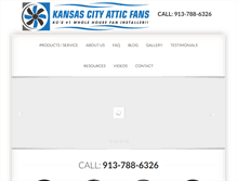 Tablet Screenshot of kansascityatticfans.com